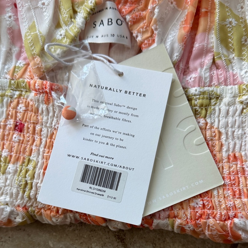 Sabo Skirt Floral Mini Dress - Pink and Orange - Picture 7 of 9